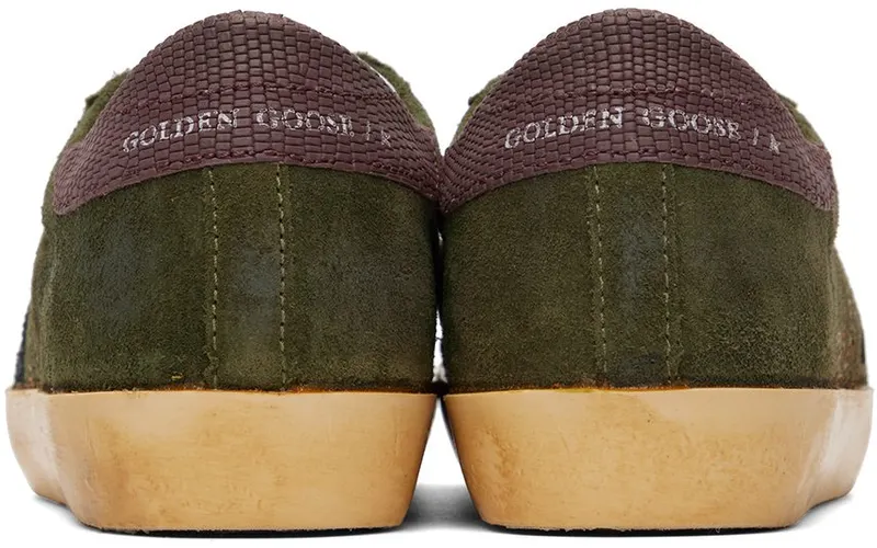 Golden Goose Khaki Super-Star Classic Low-Top 35810 Green/Black (GWF00101.F003178.35810)