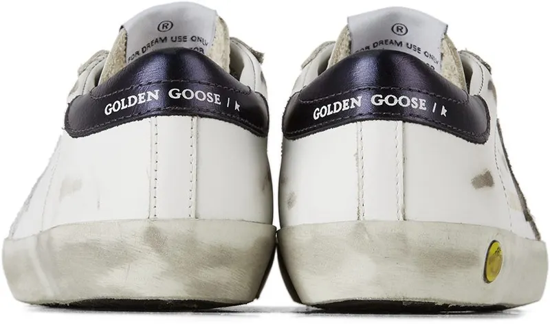 Golden Goose Kids White & Navy Super-Star Classic White (GYF00101.F002021.10768)