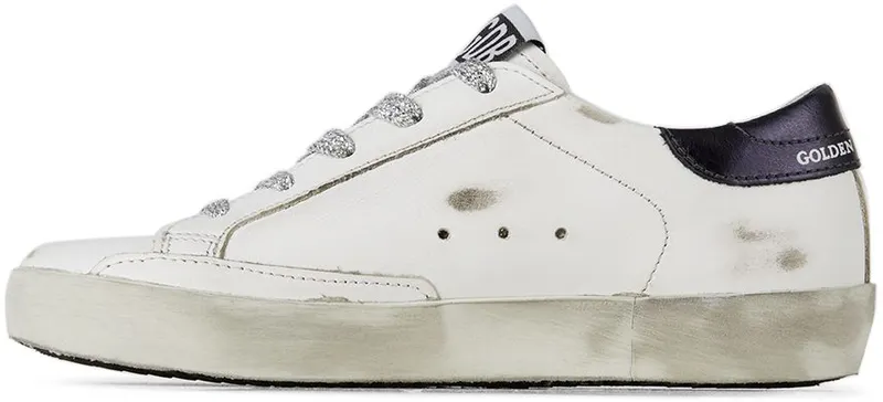 Golden Goose Kids White & Navy Super-Star Classic White (GYF00101.F002021.10768)