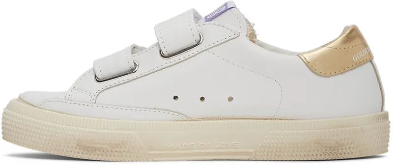 Golden Goose Kids White & Pink Check Star May School White (GYF00198.F001995.10761)
