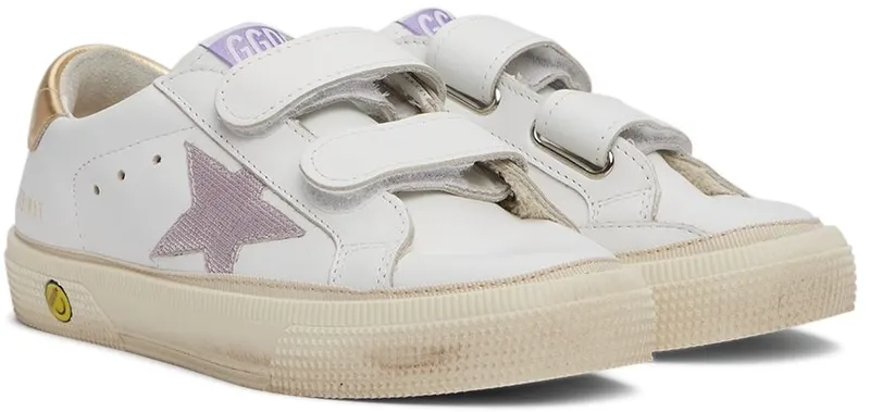 Golden Goose Kids White & Pink Check Star May School White (GYF00198.F001995.10761)