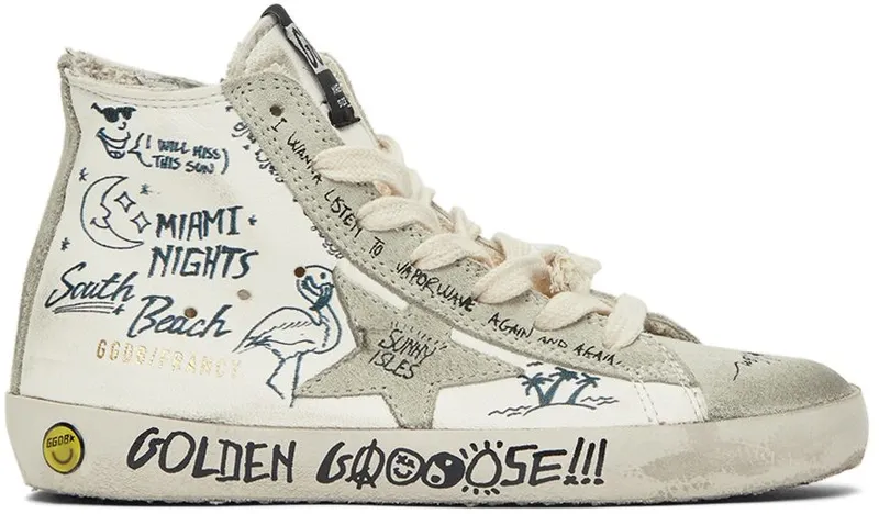 Golden Goose Kids White Francy Classic 10220 White/Ice/Blac (GYF00113.F002669.10220)