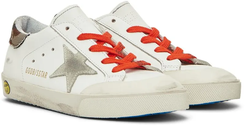 Golden Goose Kids White Super-Star Penstar Classic 10978 White/Ice/Gree (GYF00107.F002836.10978)