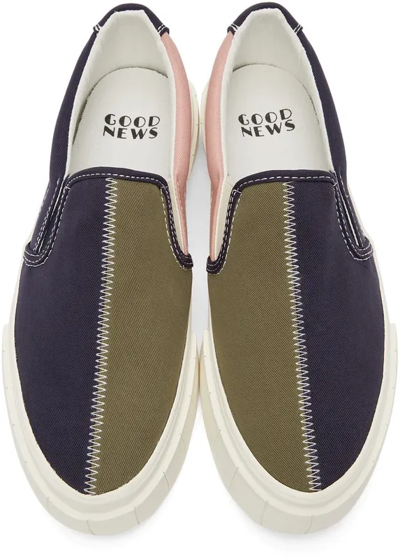 Good News Navy & Green Yess Slip-On NAVY / GREEN / PINK (GNYESS030-M)