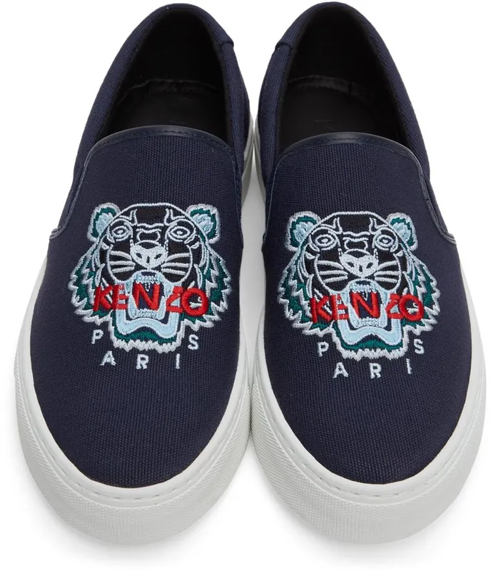 Kenzo Navy K-Skate Tiger Slip-On 76 – NAVY BLUE (FB65SN100F71)