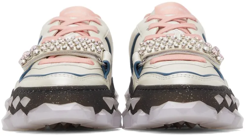 Jimmy Choo Off-White & Pink Diamond X Strap X Ivory/Sunset Peach (DIAMOND X STRAP/F ZOW)