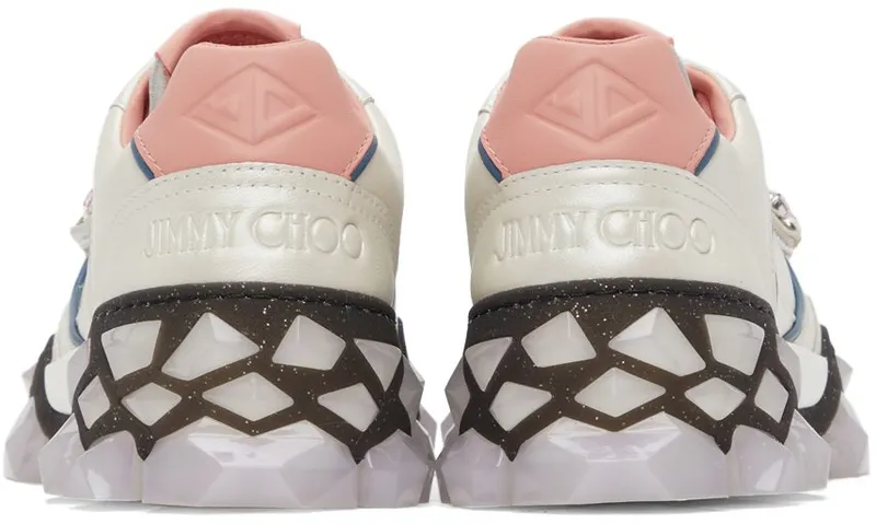 Jimmy Choo Off-White & Pink Diamond X Strap X Ivory/Sunset Peach (DIAMOND X STRAP/F ZOW)