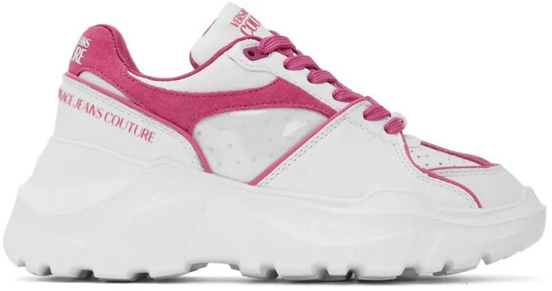 Versace Jeans Couture Off-White & Pink Speedtrack Low Eoe7 Bianco+Fuxia (E71VA3SC4EZP064)