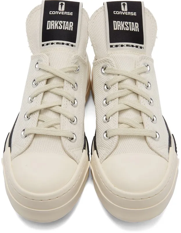 Rick Owens Drkshdw Off-White Converse Edition DRKSTAR OX 111 Milk/Milk (DC01BX727 CTDR1)