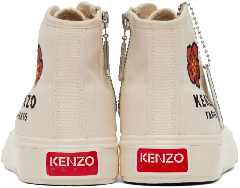 Kenzo Off-White Kenzo Paris High School Trainers 04 – Cream (FC62SN020F73)