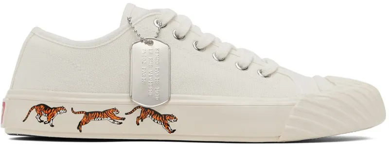 Kenzo Off-White Kenzo Paris School Trainers 02 – OFF WHITE (FC65SN010F50)