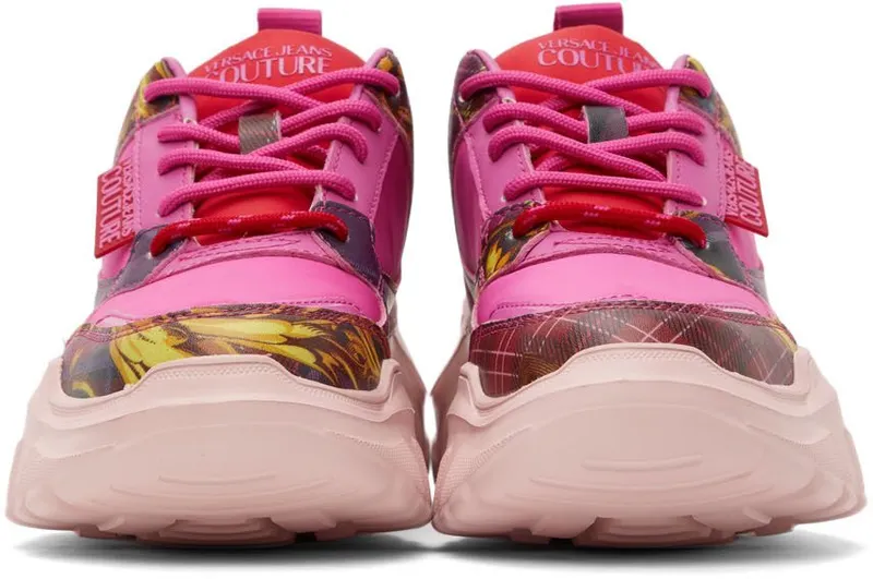 Versace Jeans Couture Pink & Gold Speedtrack Low Eg34 Currant+Oro (E71VA3SC2EZP010)
