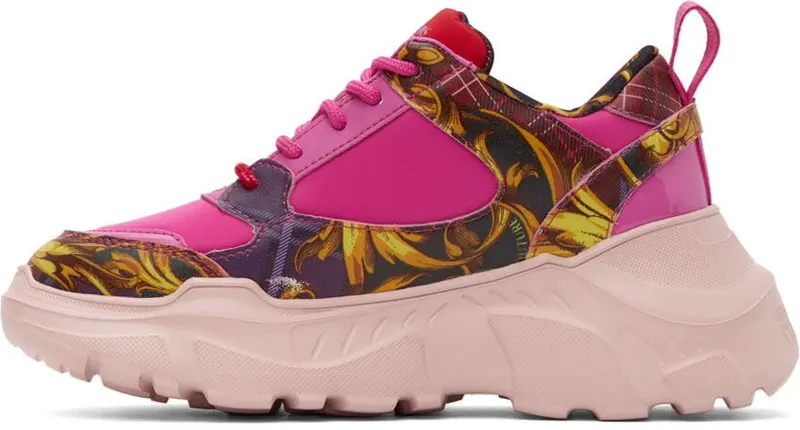 Versace Jeans Couture Pink & Gold Speedtrack Low Eg34 Currant+Oro (E71VA3SC2EZP010)