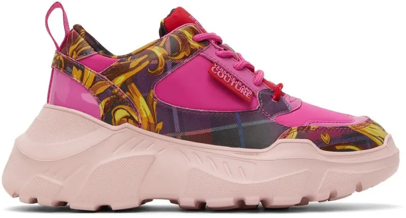 Versace Jeans Couture Pink & Gold Speedtrack Low Eg34 Currant+Oro (E71VA3SC2EZP010)