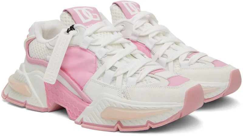 Dolce & Gabbana Pink & White Airmaster 8I382 Ruggine Lamina (CK2071 AD452)