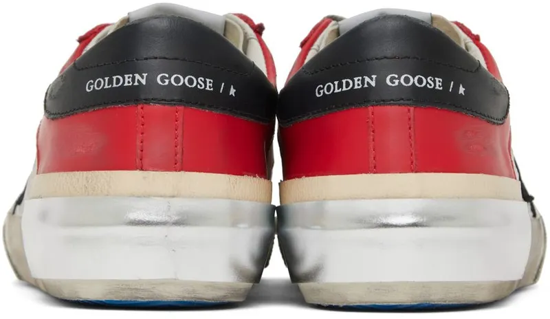 Golden Goose Red & White Super-Star Penstar Low-Top WHITE/RED/BLACK (GMF00108.F002556.10435)