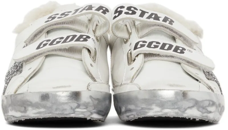 Golden Goose Shearling & Glitter Old School White (F00111.F000803.10224)