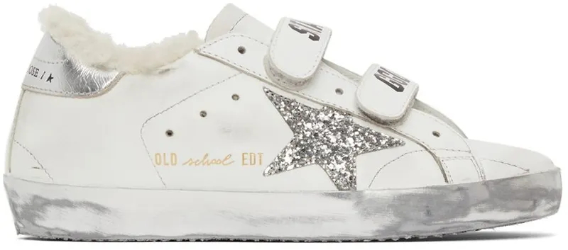 Golden Goose Shearling & Glitter Old School White (F00111.F000803.10224)