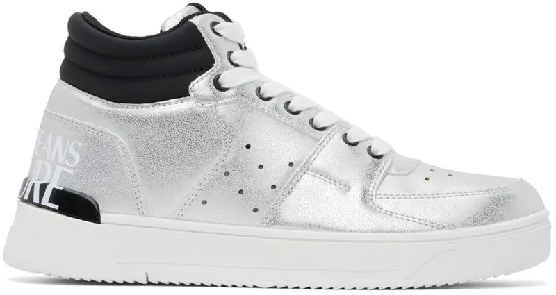 Versace Jeans Couture Silver Starlight High-Top E900 SILVER (E73YA3SJ7 EZS408)