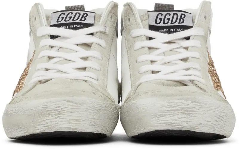Golden Goose SSENSE Exclusive Glitter Mid Star White (F00122.F002259.10417)