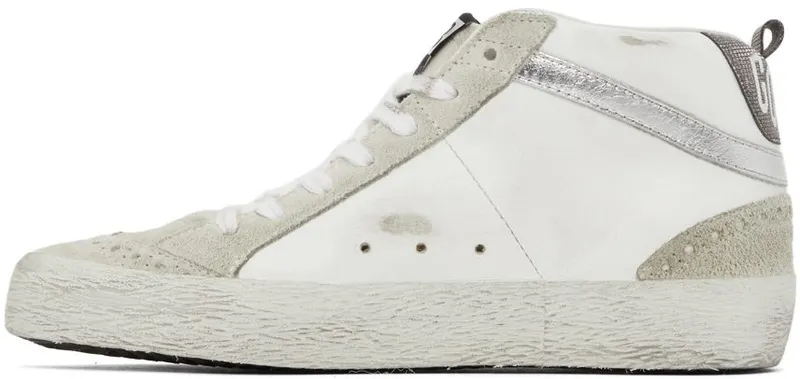 Golden Goose SSENSE Exclusive Glitter Mid Star White (F00122.F002259.10417)