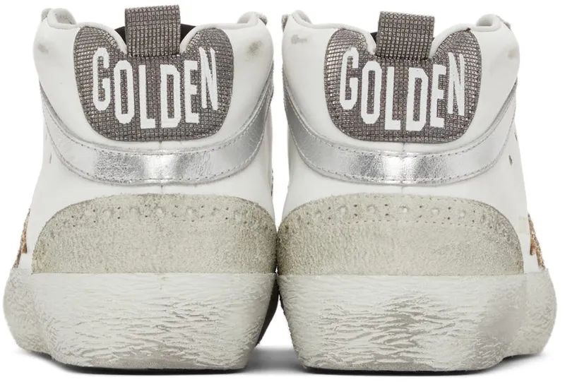 Golden Goose SSENSE Exclusive Glitter Mid Star White (F00122.F002259.10417)