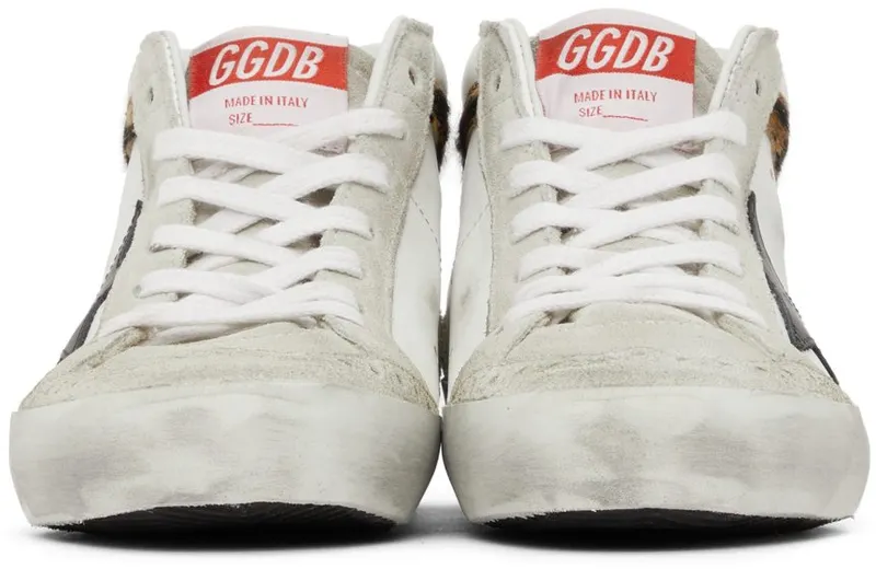 Golden Goose SSENSE Exclusive Mid Star Leopard White (F00122.F002258.81380)