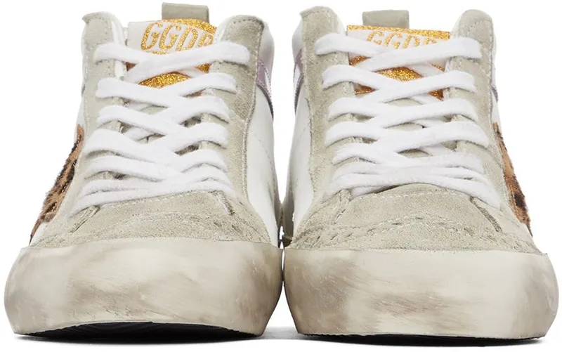 Golden Goose SSENSE Exclusive White & Grey Mid Star Classic White/Grey (GWF00122.F001212.80903)