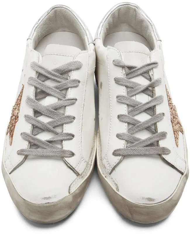 Golden Goose SSENSE Exclusive White & Silver Super-Star Classic White/Silver (GWF00101.F000214.10380)