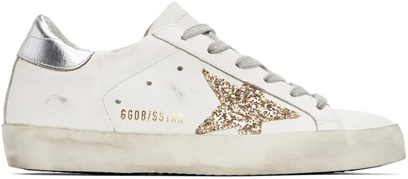 Golden Goose SSENSE Exclusive White & Silver Super-Star Classic White/Silver (GWF00101.F000214.10380)