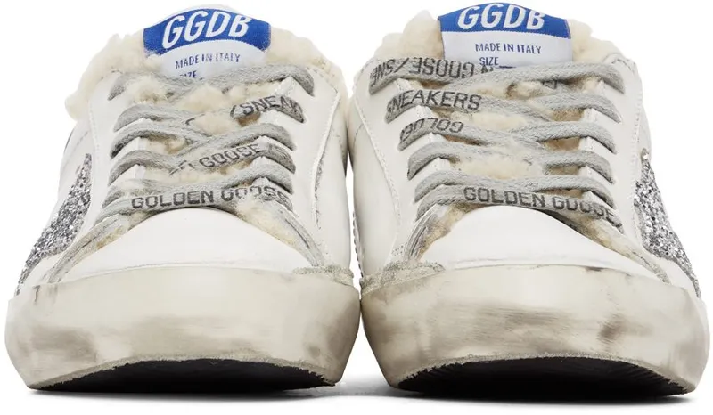 Golden Goose SSENSE Exclusive White & Silver Super-Star Shearling White/Silver (GWF00101.F003012.10224)