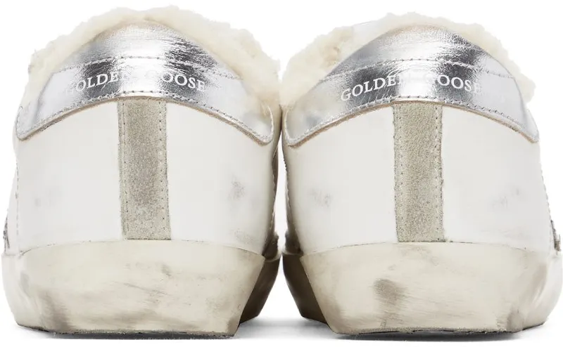 Golden Goose SSENSE Exclusive White & Silver Super-Star Shearling White/Silver (GWF00101.F003012.10224)