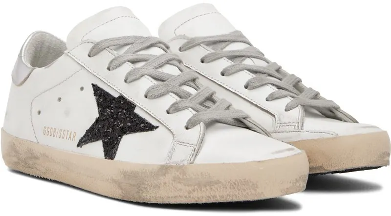 Golden Goose SSENSE Exclusive White Glitter Superstar White (F00101.F001213.10238)