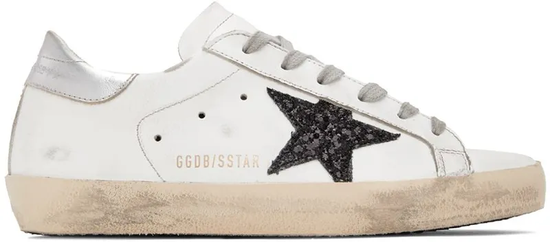 Golden Goose SSENSE Exclusive White Glitter Superstar White (F00101.F001213.10238)