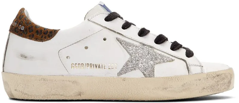 Golden Goose SSENSE Exclusive White Leopard Superstar White (F35WS590.R24)
