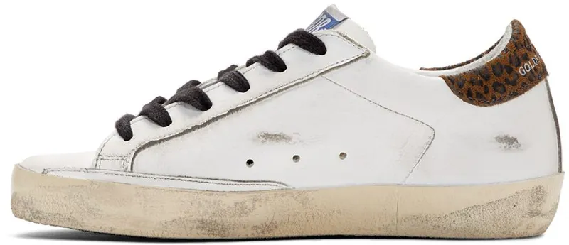 Golden Goose SSENSE Exclusive White Leopard Superstar White (F35WS590.R24)