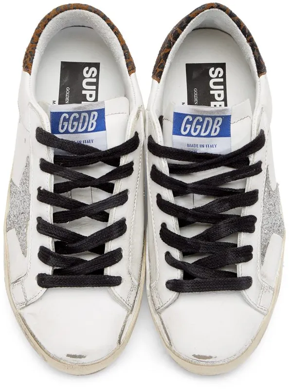 Golden Goose SSENSE Exclusive White Leopard Superstar White (F35WS590.R24)