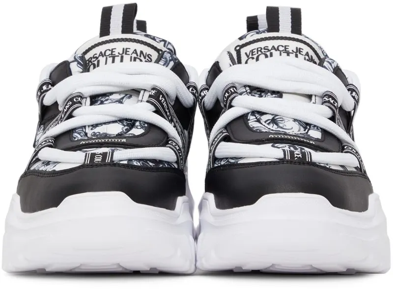 Versace Jeans Couture White & Black Chunky Logo EL02 WHITE (E71YA3SC5 EZS053)