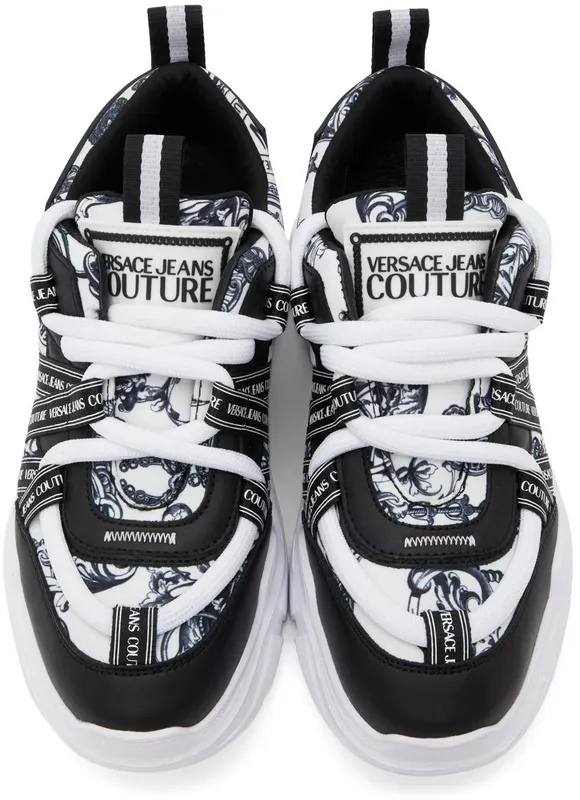 Versace Jeans Couture White & Black Chunky Logo EL02 WHITE (E71YA3SC5 EZS053)