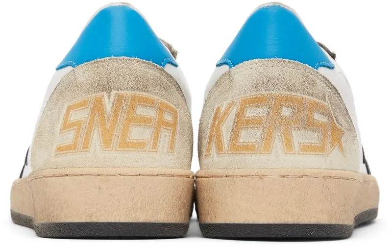Golden Goose White & Blue Ball Star WHITE/BEIGE/BLACK/C (GMF00117.F002099.81307)