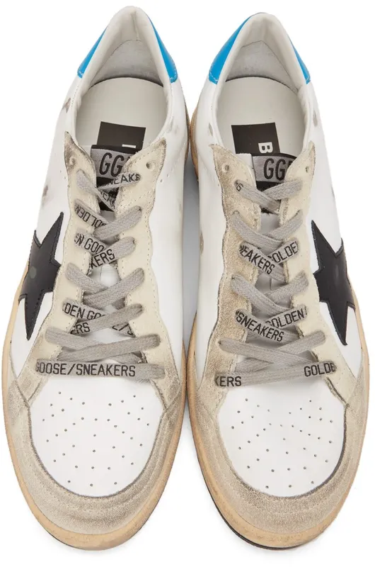 Golden Goose White & Blue Ball Star WHITE/BEIGE/BLACK/C (GMF00117.F002099.81307)