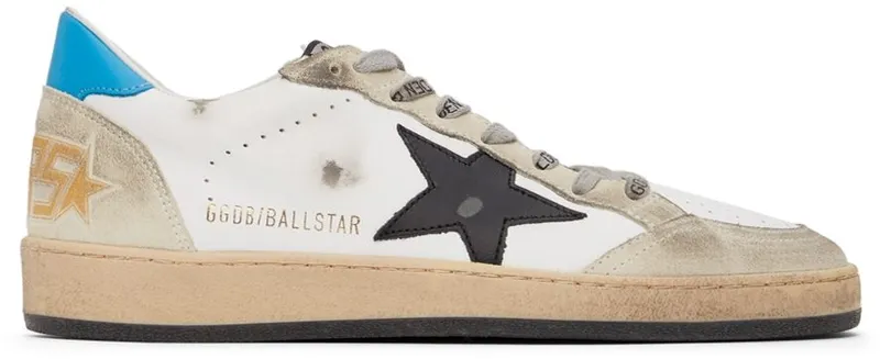 Golden Goose White & Blue Ball Star WHITE/BEIGE/BLACK/C (GMF00117.F002099.81307)