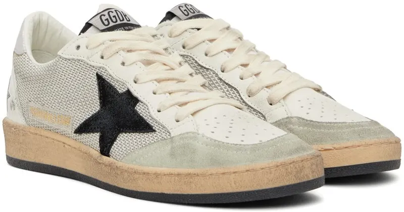 Golden Goose White & Gray Ball Net Grey (GWF00117.F003215.81780)