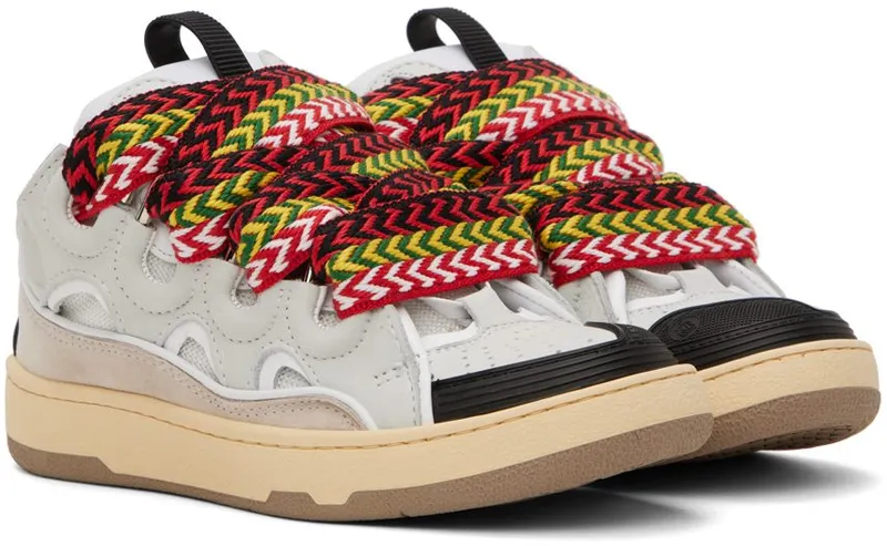 Lanvin White & Gray Curb 00 White (FW-SKDK02-DRA2-A21)