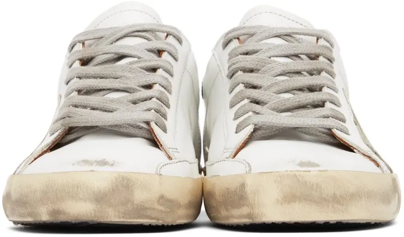 Golden Goose White & Green Suede Super-Star WHT/ICE/GRN (GMF00102.F002180.1080)