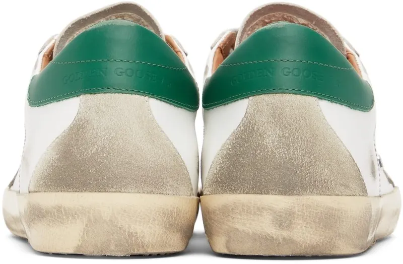 Golden Goose White & Green Suede Super-Star WHT/ICE/GRN (GMF00102.F002180.1080)