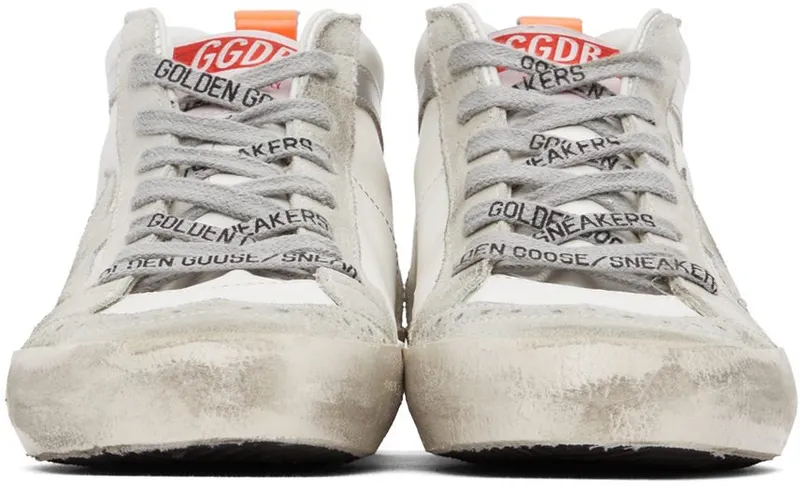 Golden Goose White & Grey Mid Star Classic White (GWF00122.F001089.10491)