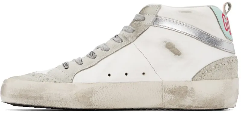 Golden Goose White & Grey Mid Star Classic White (GWF00122.F001089.10491)