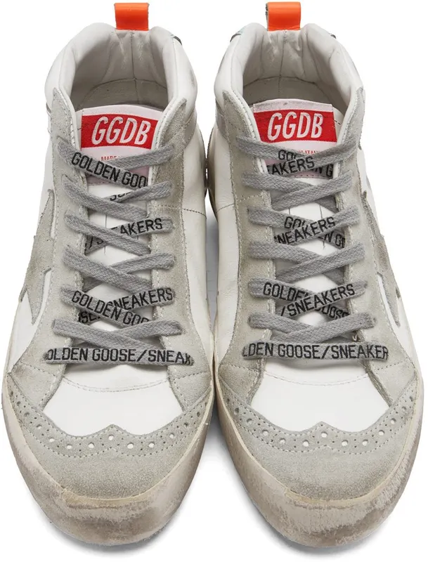 Golden Goose White & Grey Mid Star Classic White (GWF00122.F001089.10491)