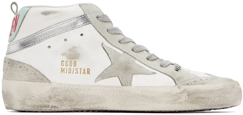 Golden Goose White & Grey Mid Star Classic White (GWF00122.F001089.10491)
